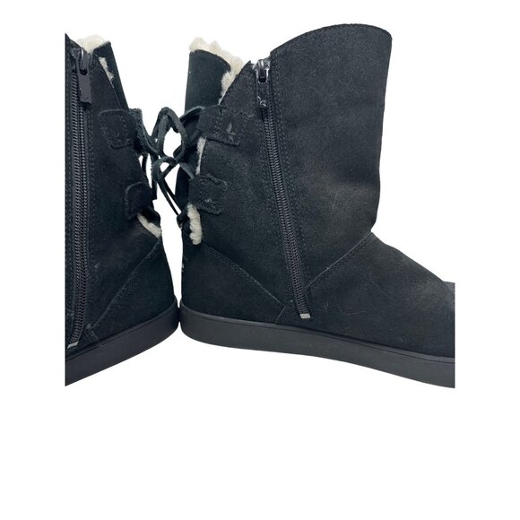 Koolaburra By Ugg Womens Shazi Short Boot Black Suede Leather Boots Size 10 - Picture 10 of 13